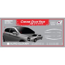 AUTOCLOVER CHROME DOOR VISOR SET FOR HONDA ACCORD 2012-15