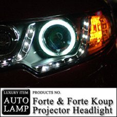 AUTOLAMP CCFL LED PROJECTOR HEAD LIGHTS KIA FORTE KOUP 2009-12