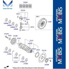 MOBIS CRANKSHAFT AND PISTON ASSY KIT D4HA FOR HYUNDAI KIA 2009-20